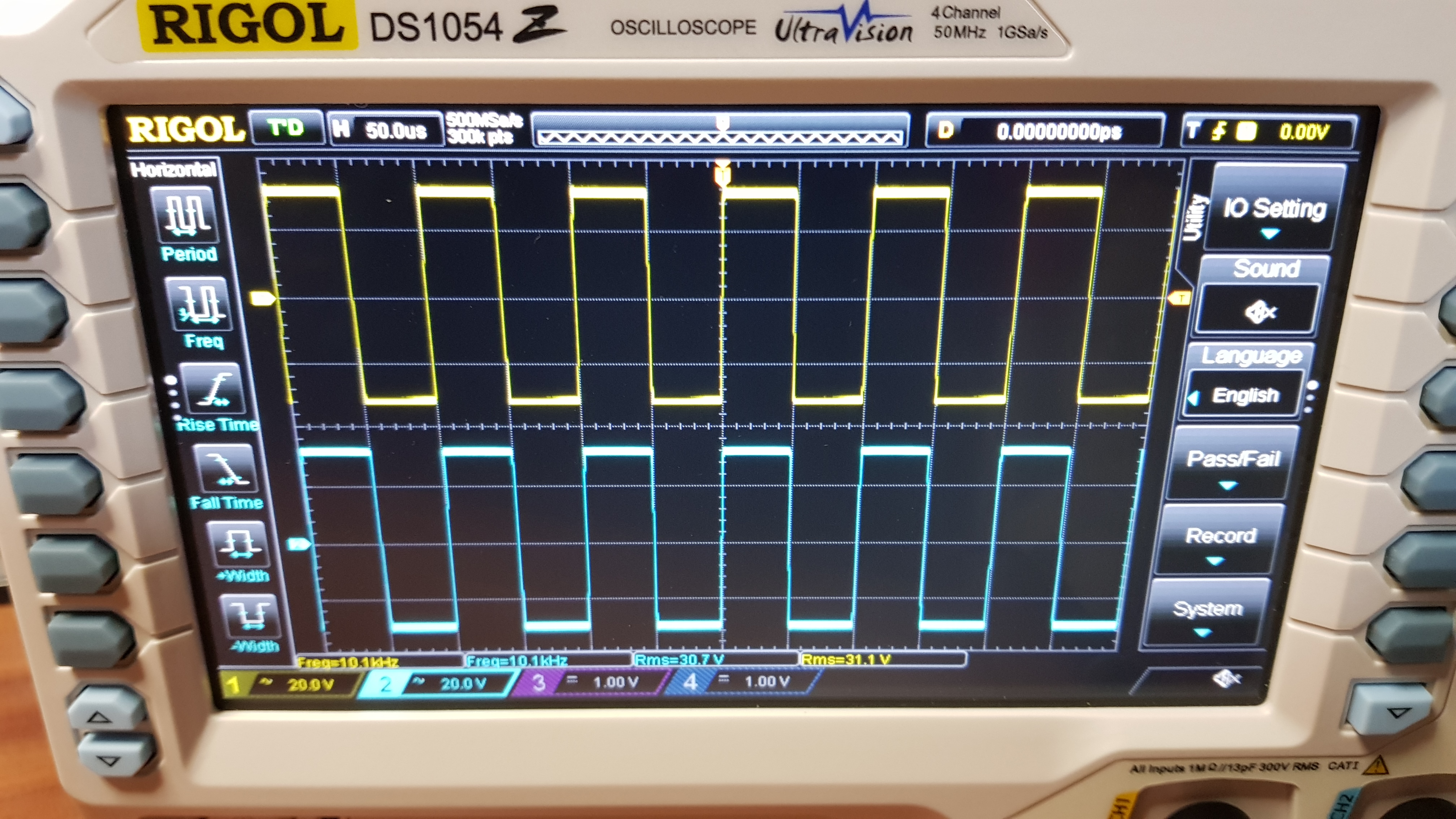 SQW 10KHz, 1V input
